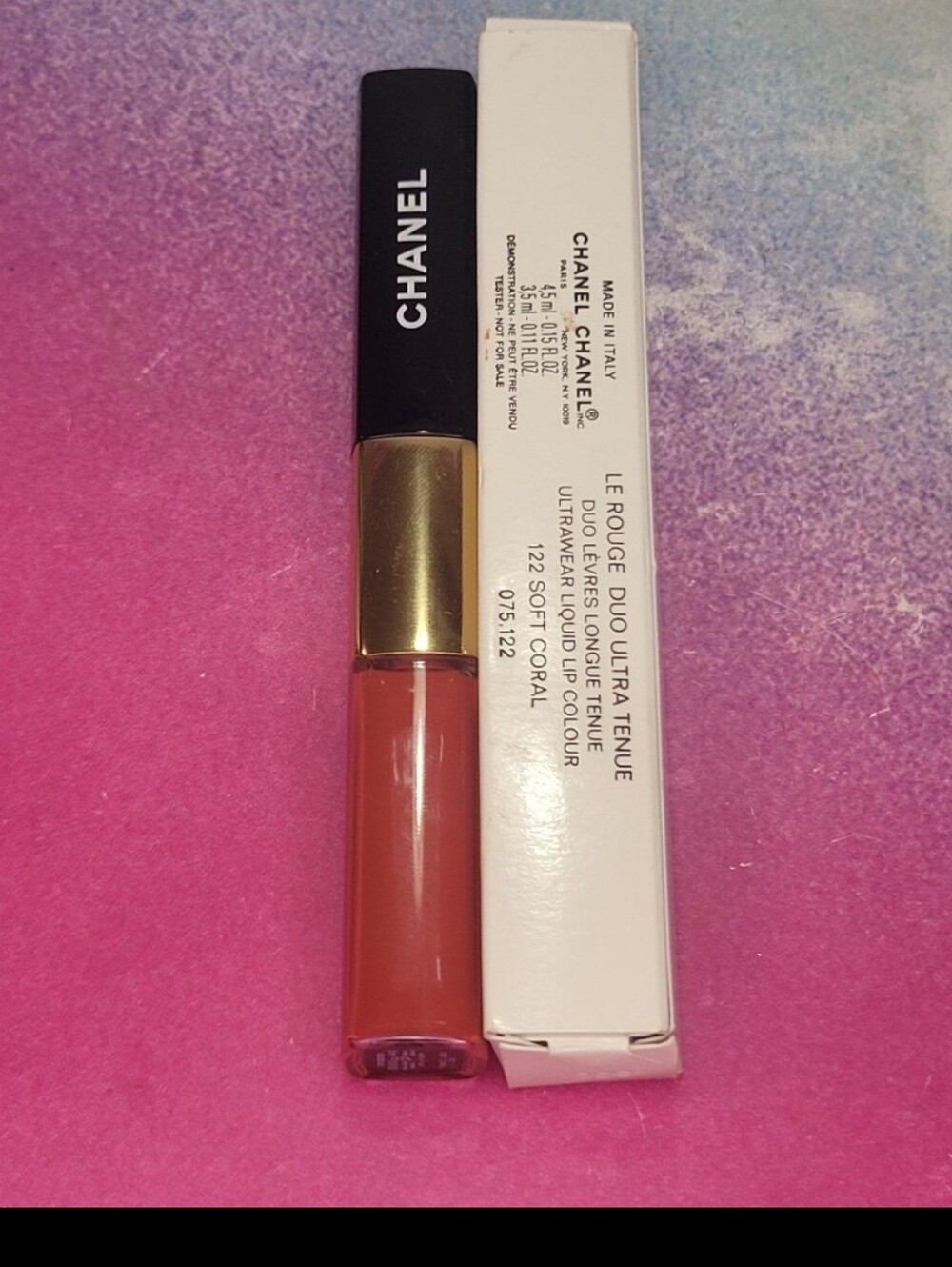 Chanel Le Rouge Duo Ultra Tenue Gloss 122 Soft Coral RARE